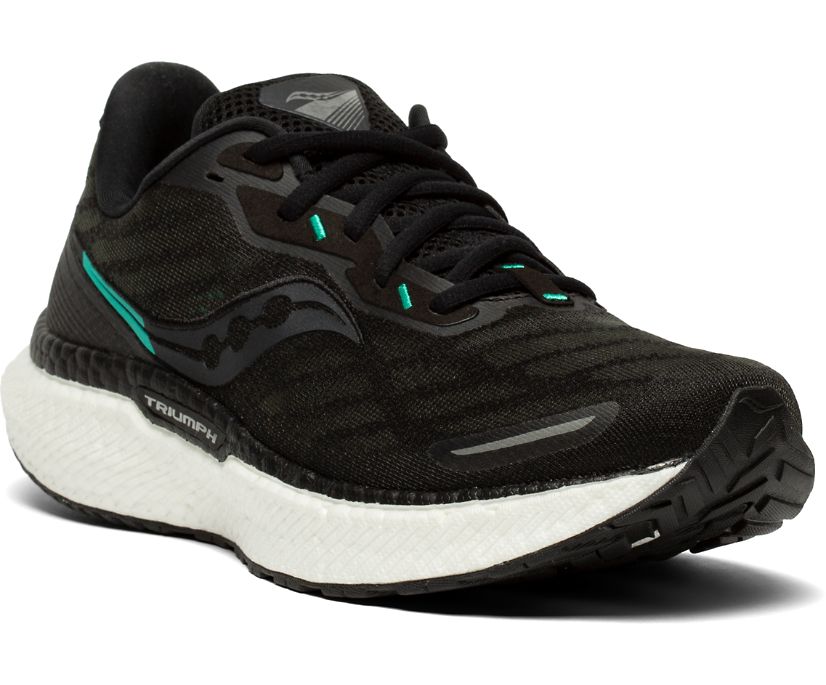 Saucony Triumph 19 Wide Women's Running Shoes Black / White | AU 214YXFU